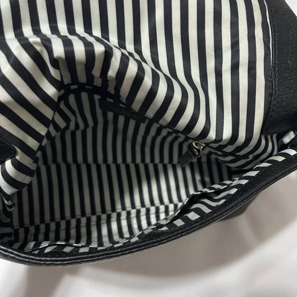 Kate Spade Black Mini Carmen Southport Avenue Leather Fold-Over Crossbody Bag - Picture 4 of 4